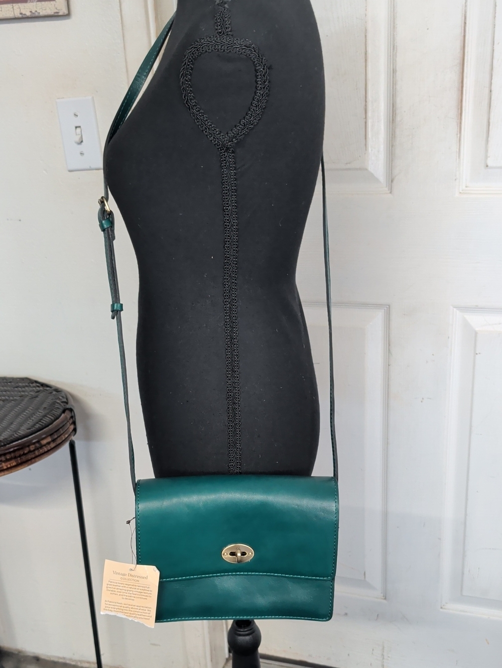 Patricia Nash Spruce Green Leather Livana Bag NWT